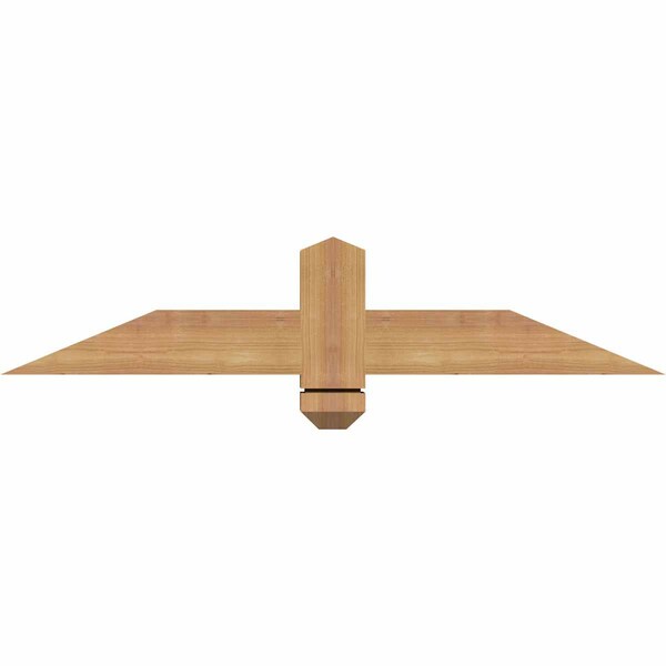 Ekena Millwork Eugene Smooth Timber Gable Bracket, Western Red Cedar, 36"W x 7"H x 3 1/2"D x 3 1/2"F, 5/12 Pitch GBW036X07X0404EUG00SWR - main